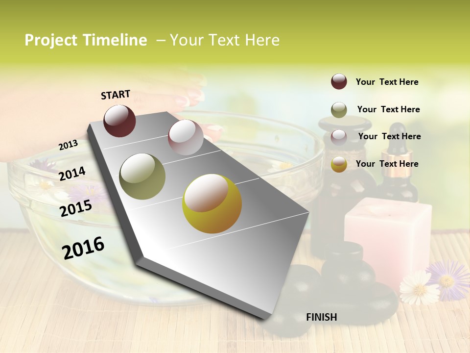 Glass Woman Finger PowerPoint Template
