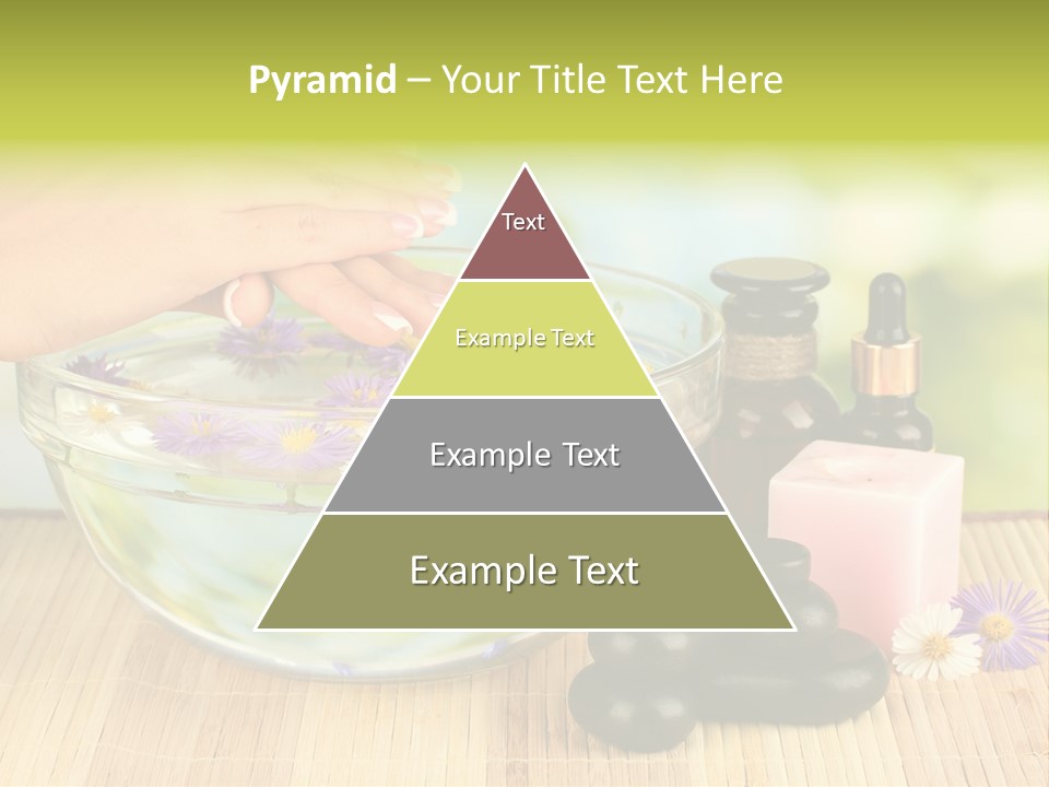 Glass Woman Finger PowerPoint Template