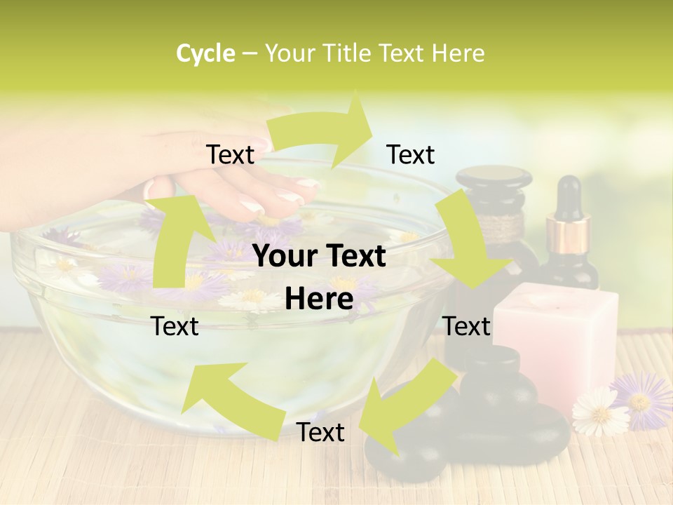 Glass Woman Finger PowerPoint Template