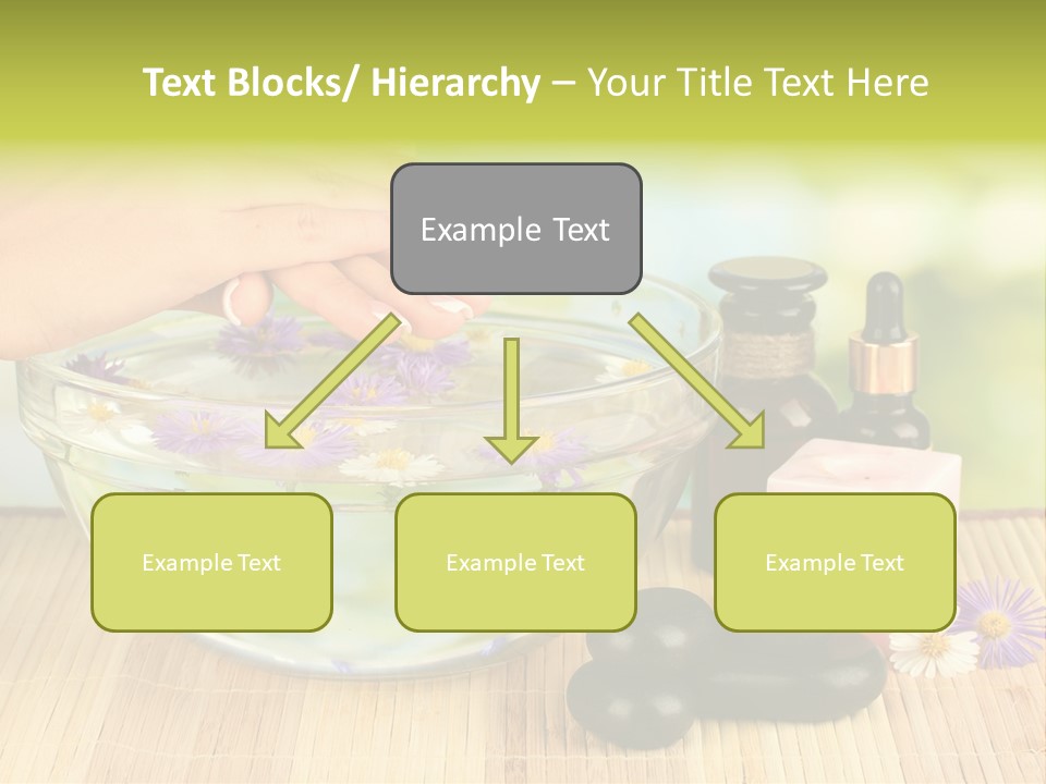 Glass Woman Finger PowerPoint Template