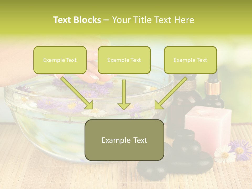Glass Woman Finger PowerPoint Template