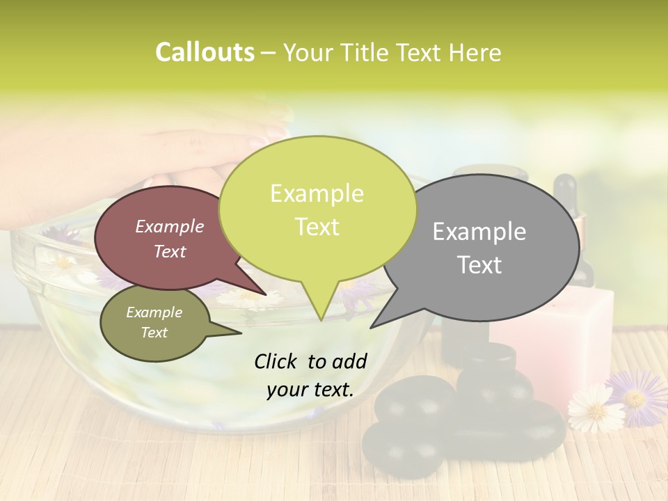 Glass Woman Finger PowerPoint Template