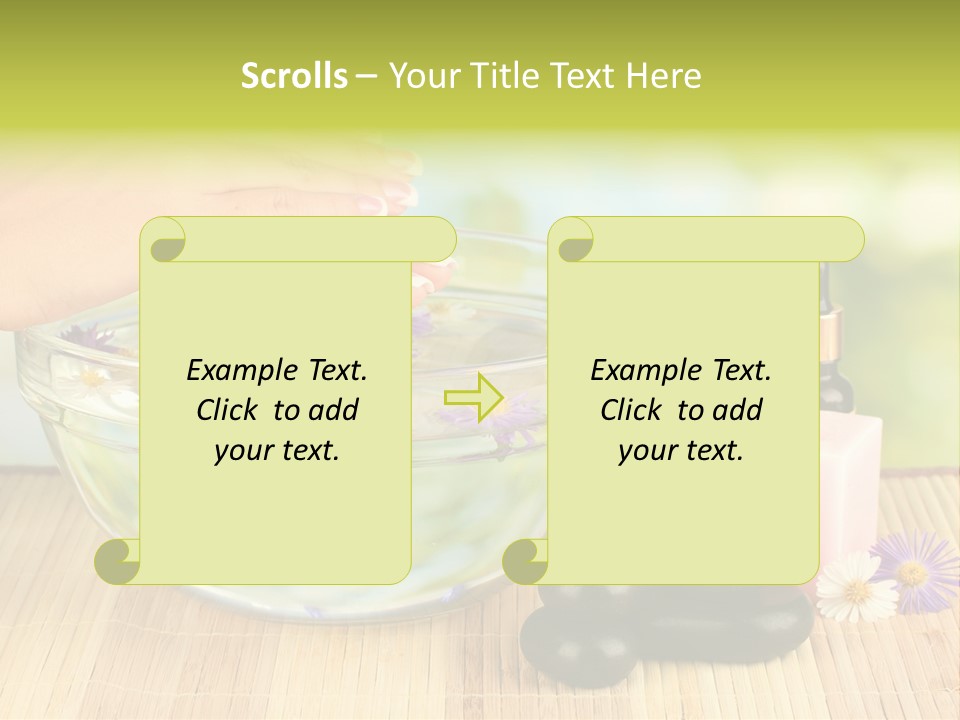 Glass Woman Finger PowerPoint Template