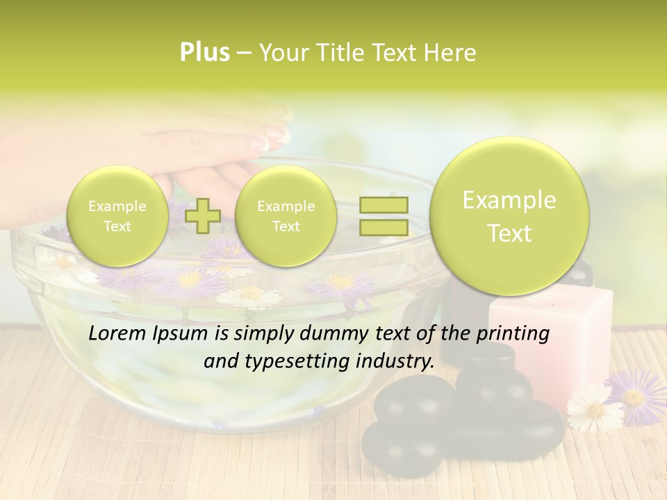 Glass Woman Finger PowerPoint Template