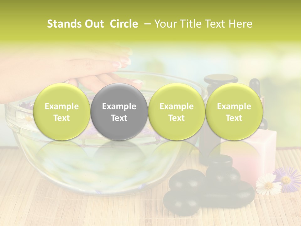 Glass Woman Finger PowerPoint Template