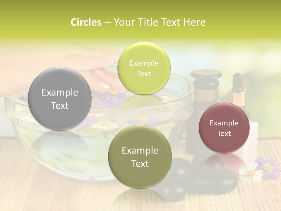 Glass Woman Finger PowerPoint Template