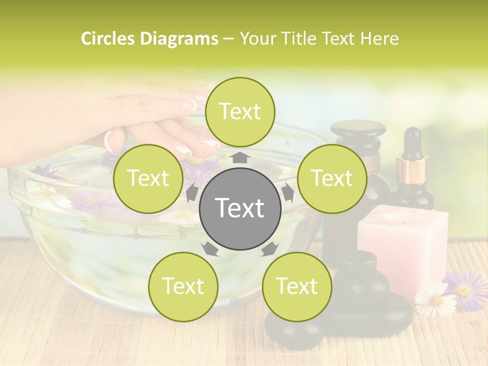 Glass Woman Finger PowerPoint Template