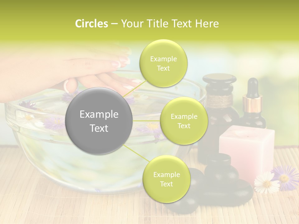 Glass Woman Finger PowerPoint Template