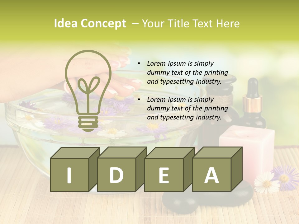 Glass Woman Finger PowerPoint Template