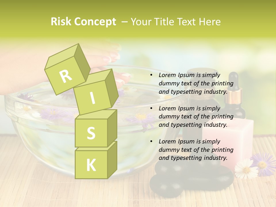 Glass Woman Finger PowerPoint Template