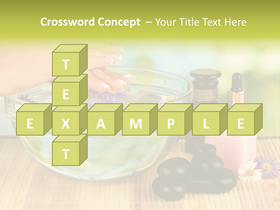 Glass Woman Finger PowerPoint Template