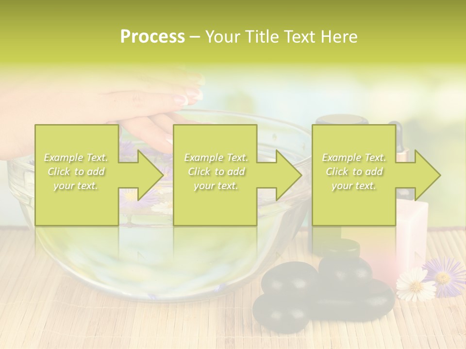 Glass Woman Finger PowerPoint Template