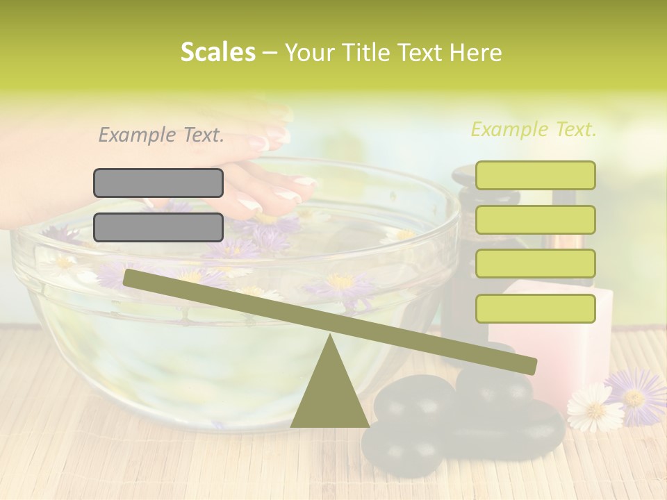 Glass Woman Finger PowerPoint Template