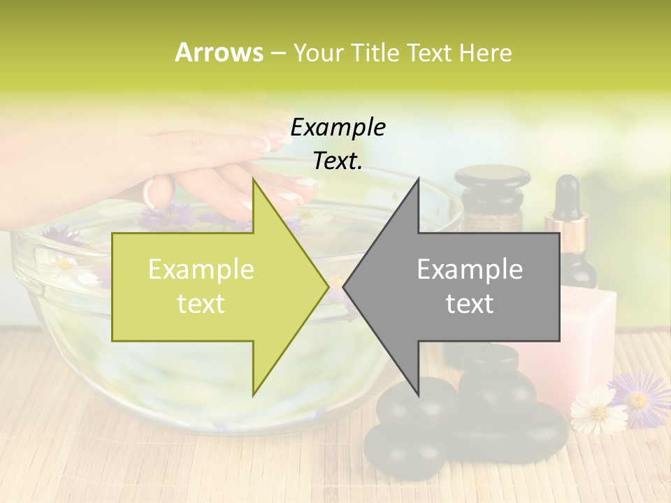 Glass Woman Finger PowerPoint Template