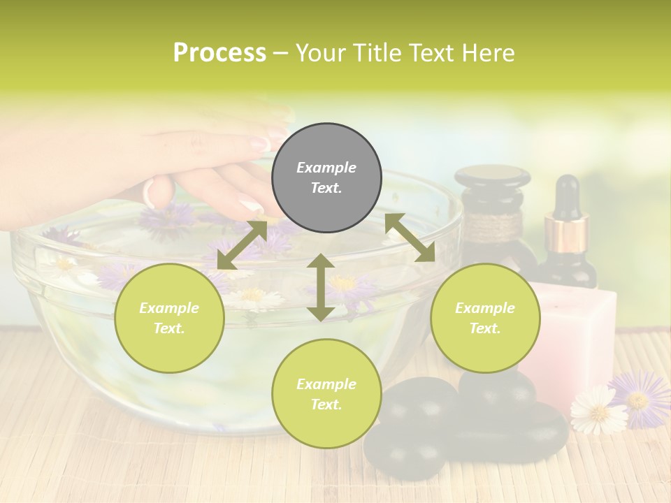 Glass Woman Finger PowerPoint Template
