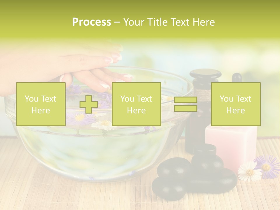 Glass Woman Finger PowerPoint Template