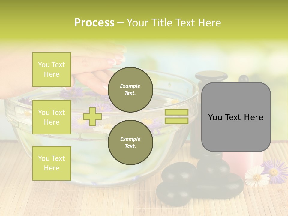 Glass Woman Finger PowerPoint Template