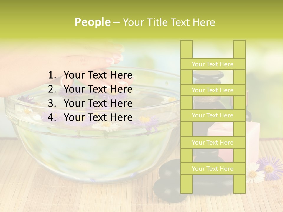 Glass Woman Finger PowerPoint Template
