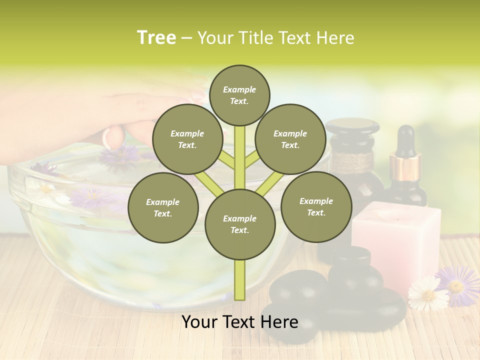 Glass Woman Finger PowerPoint Template