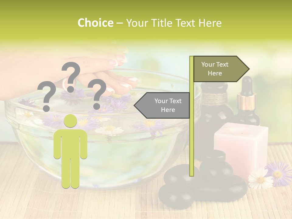 Glass Woman Finger PowerPoint Template