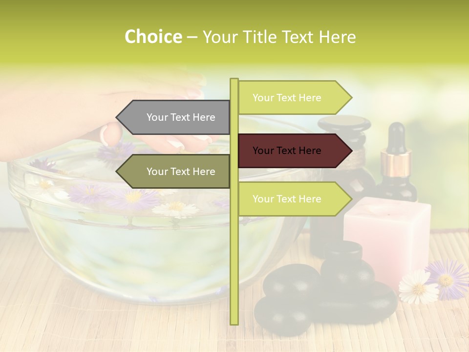 Glass Woman Finger PowerPoint Template