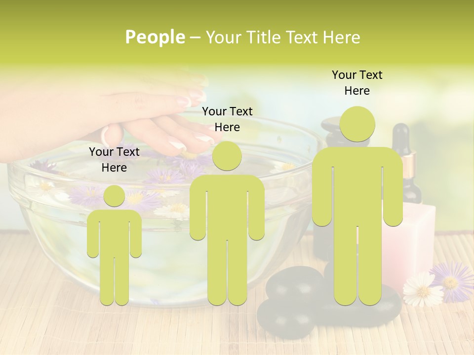 Glass Woman Finger PowerPoint Template