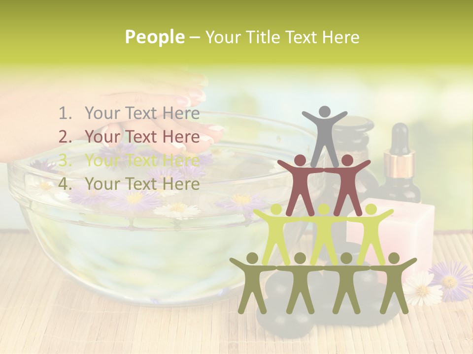 Glass Woman Finger PowerPoint Template