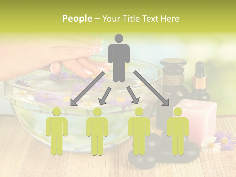 Glass Woman Finger PowerPoint Template