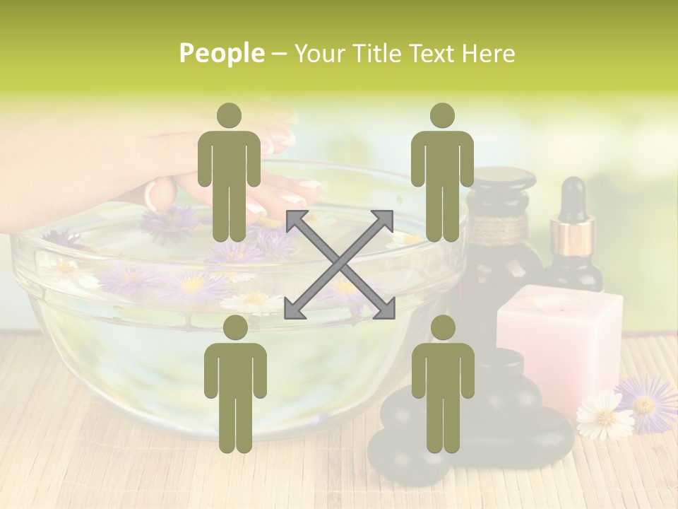 Glass Woman Finger PowerPoint Template