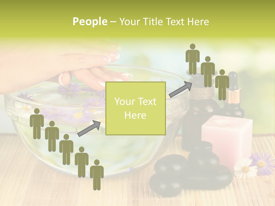 Glass Woman Finger PowerPoint Template