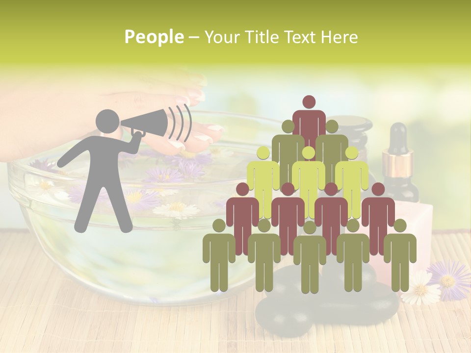 Glass Woman Finger PowerPoint Template