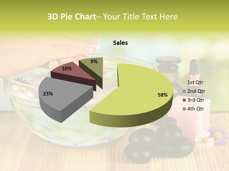 Glass Woman Finger PowerPoint Template