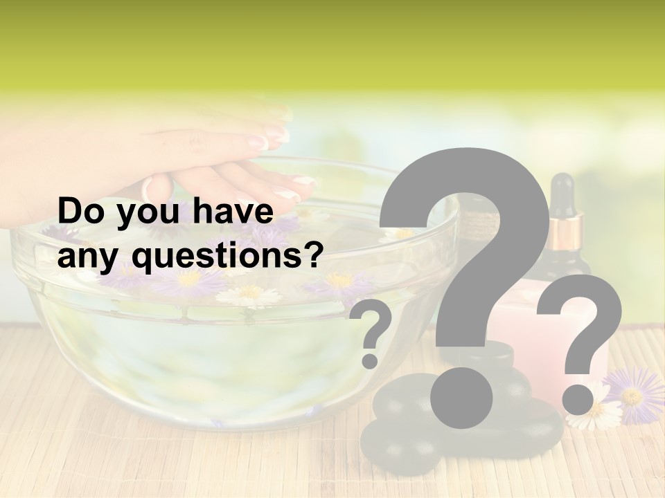 Glass Woman Finger PowerPoint Template