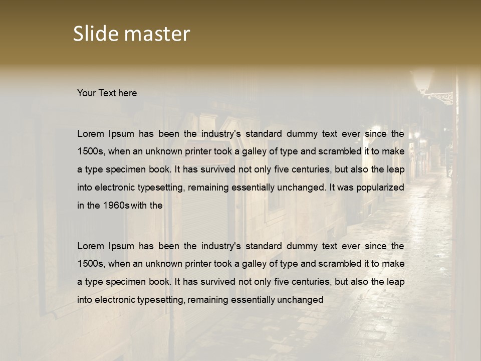 Catalonia House Cityscape PowerPoint Template