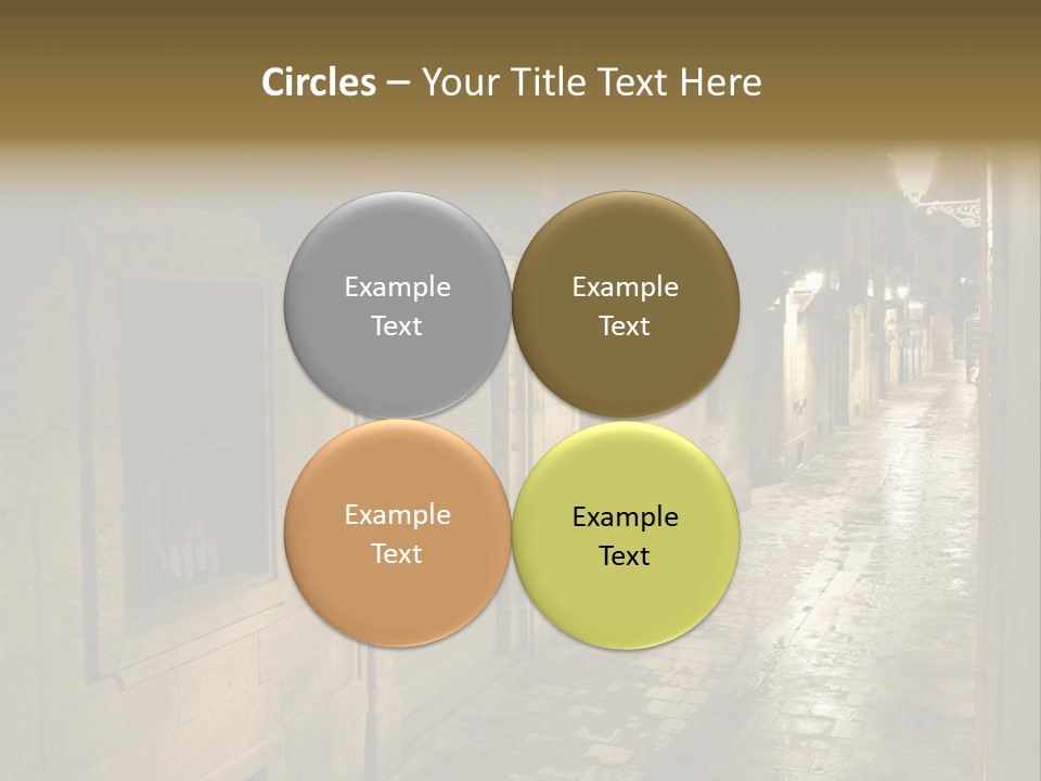 Catalonia House Cityscape PowerPoint Template