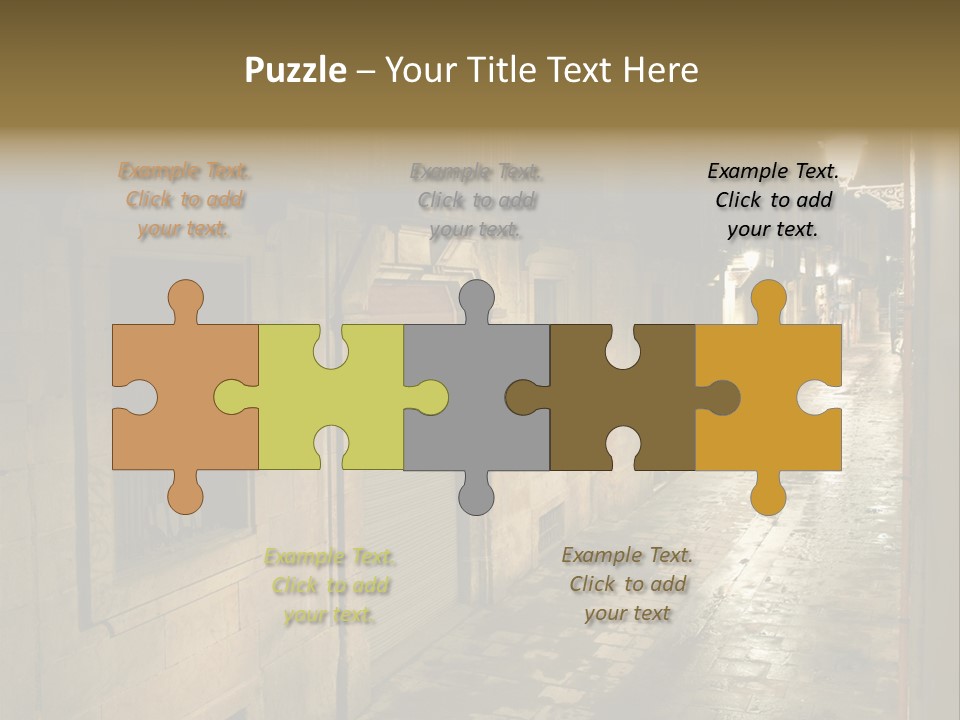 Catalonia House Cityscape PowerPoint Template