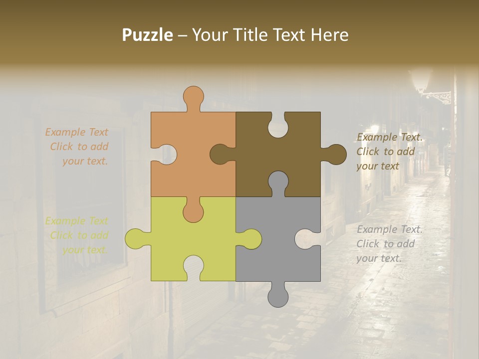 Catalonia House Cityscape PowerPoint Template