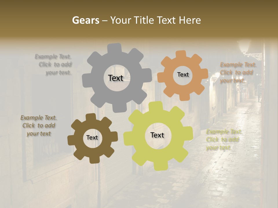 Catalonia House Cityscape PowerPoint Template