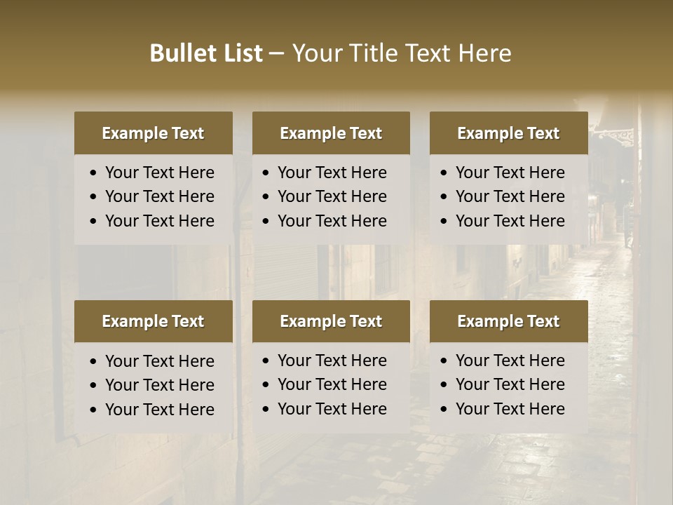 Catalonia House Cityscape PowerPoint Template
