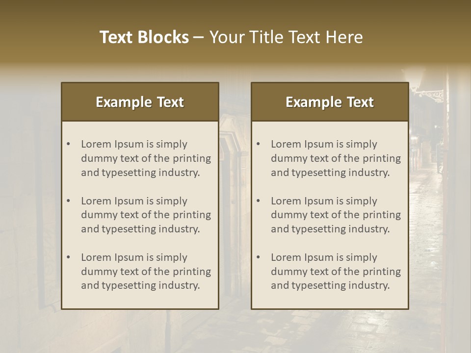 Catalonia House Cityscape PowerPoint Template