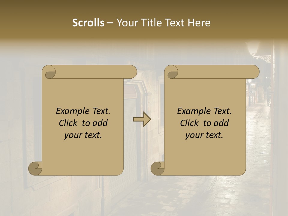 Catalonia House Cityscape PowerPoint Template