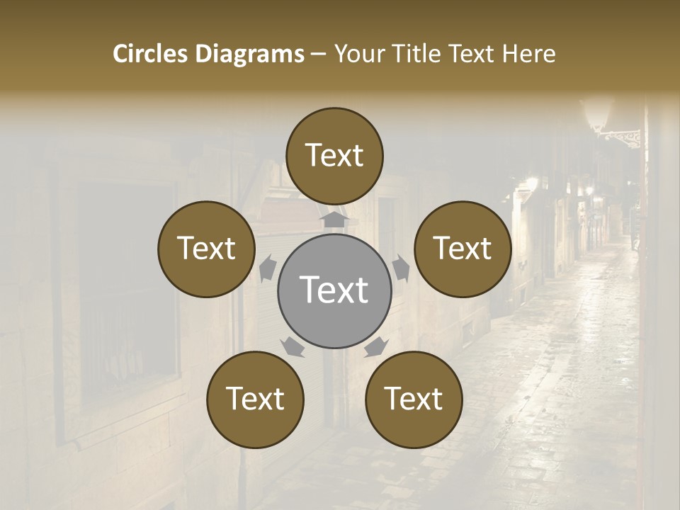 Catalonia House Cityscape PowerPoint Template