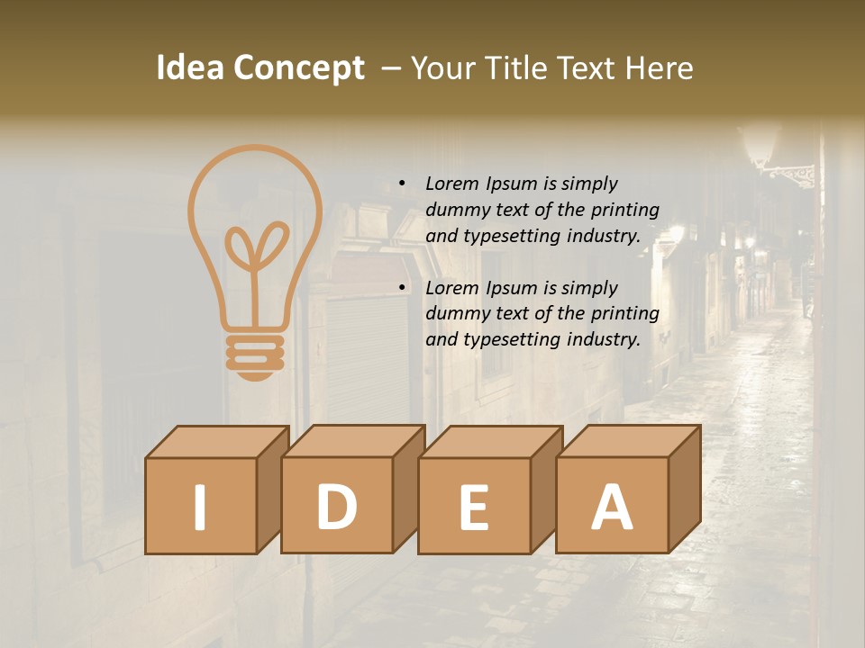 Catalonia House Cityscape PowerPoint Template