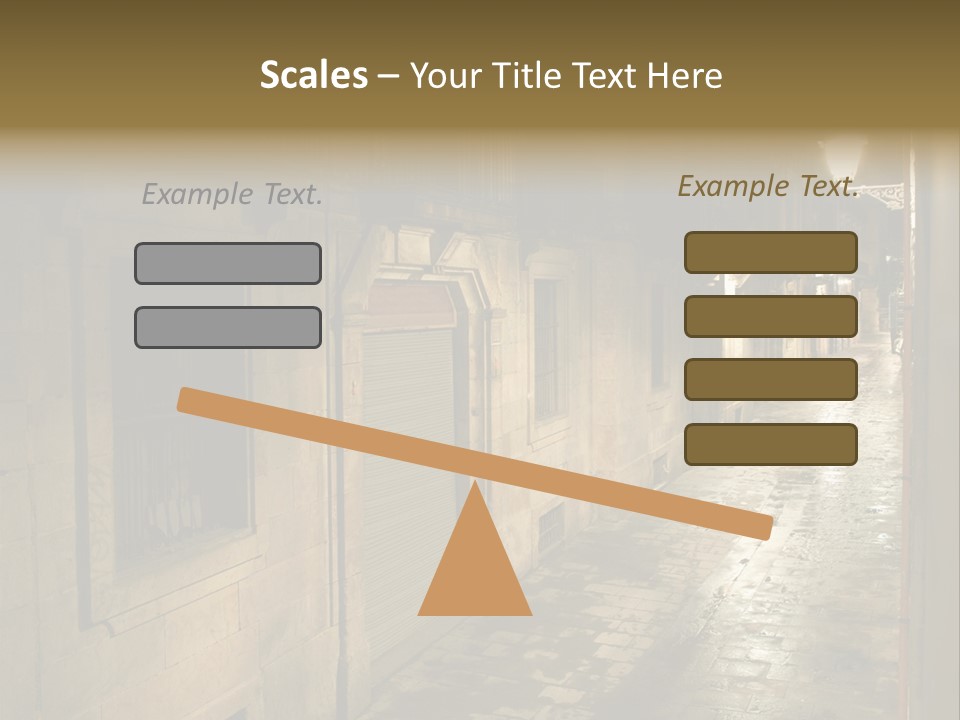 Catalonia House Cityscape PowerPoint Template