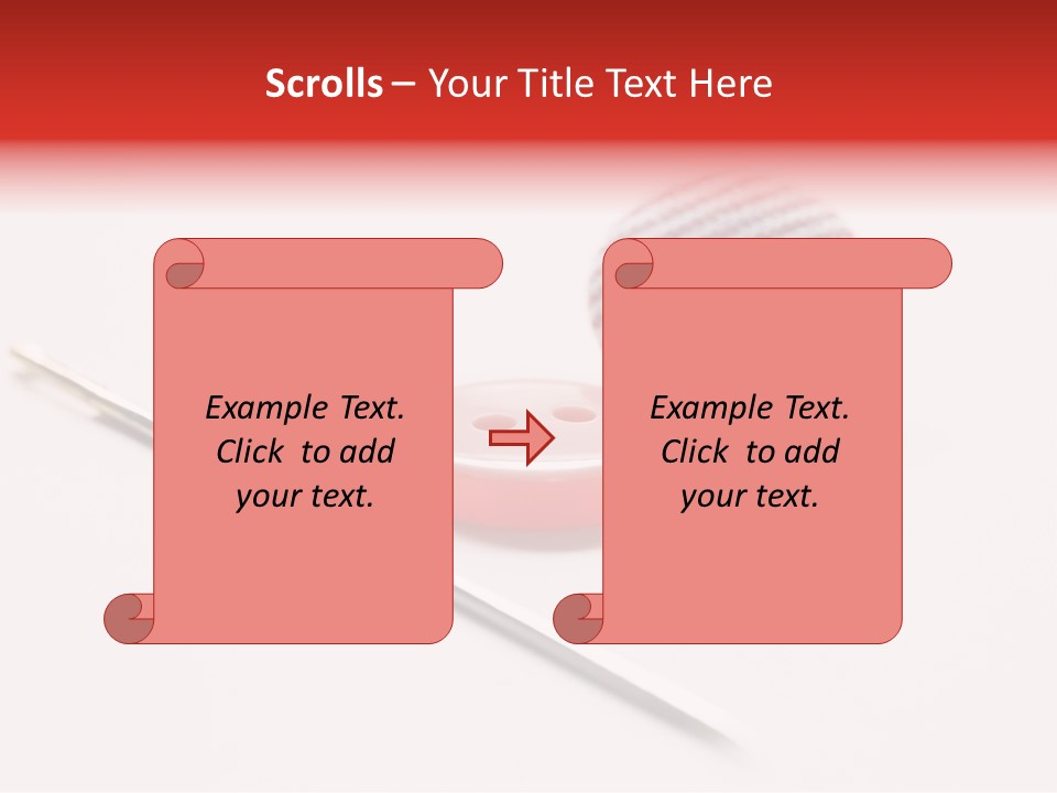 Object Sew Pink PowerPoint Template