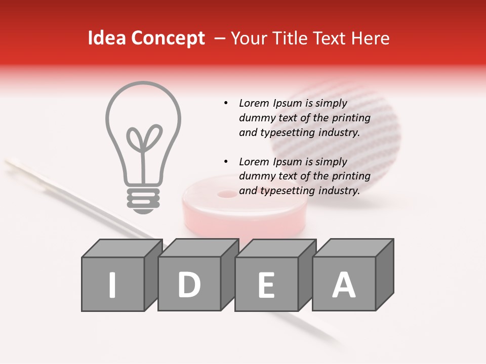 Object Sew Pink PowerPoint Template