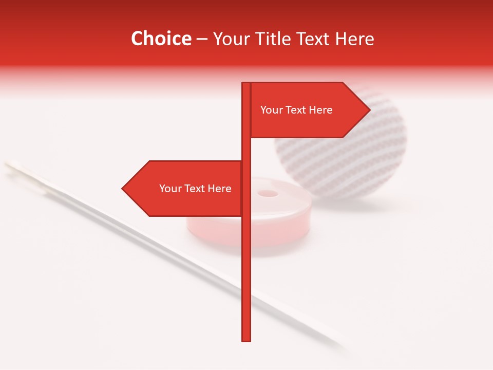 Object Sew Pink PowerPoint Template