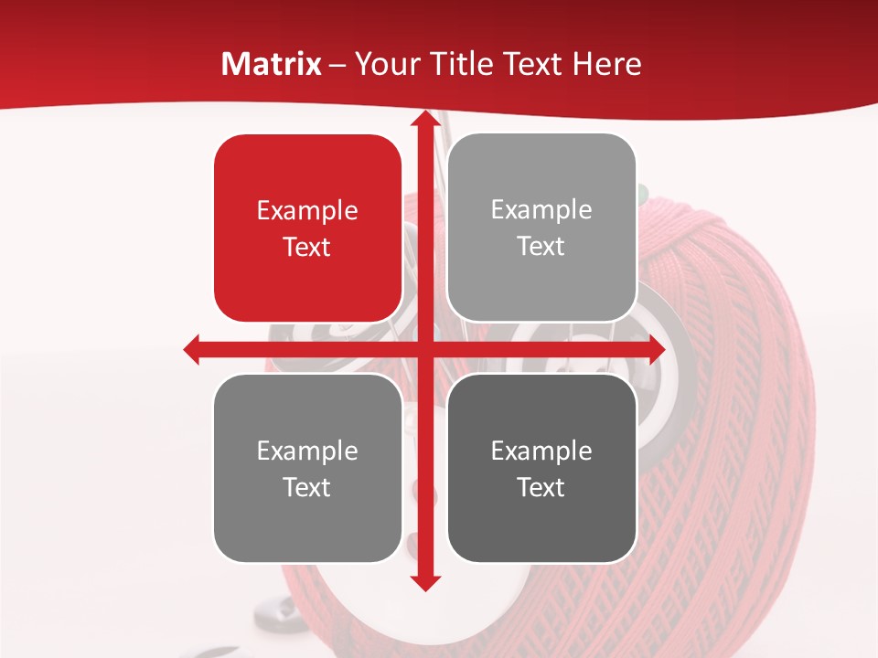 Red Sewing Accessory PowerPoint Template