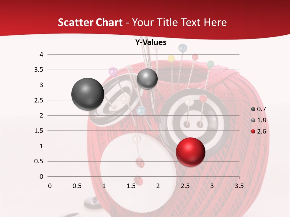 Red Sewing Accessory PowerPoint Template