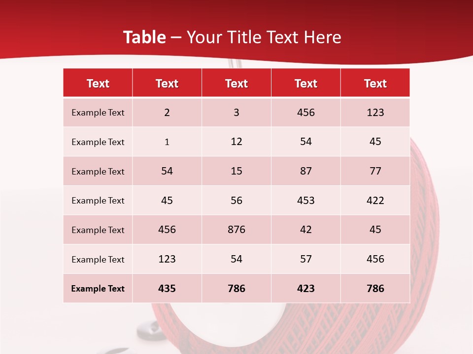 Red Sewing Accessory PowerPoint Template